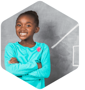 girl learning about finance in school