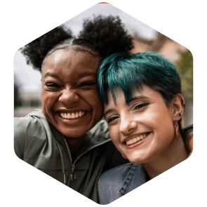 saavy teen investors smiling