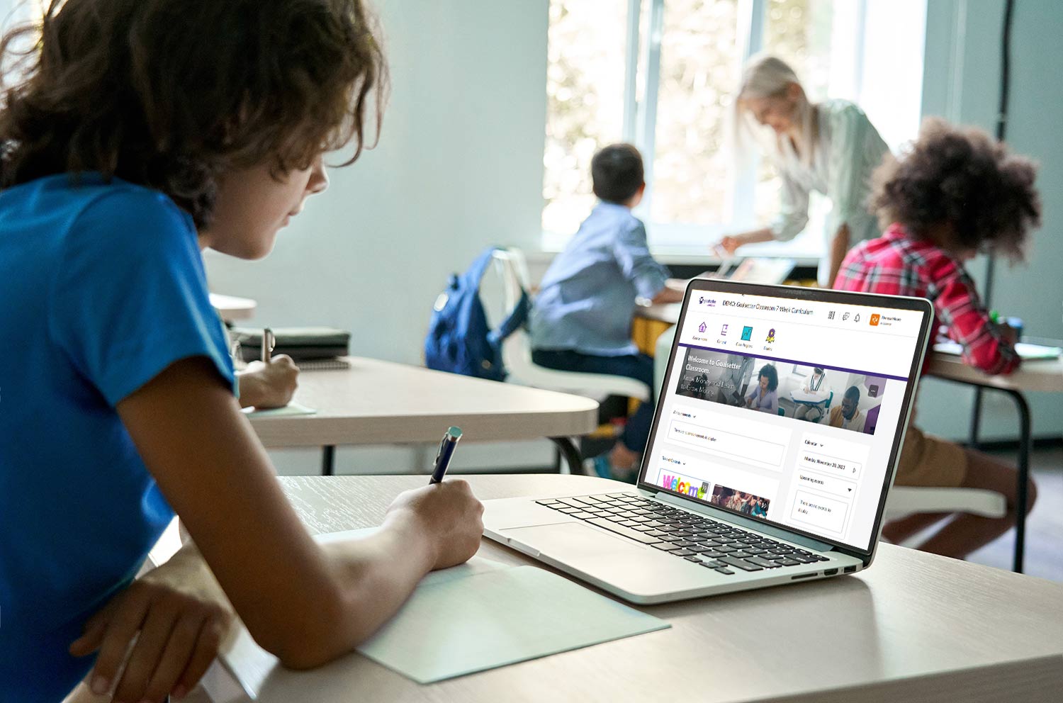 student using goalsetter classroom2