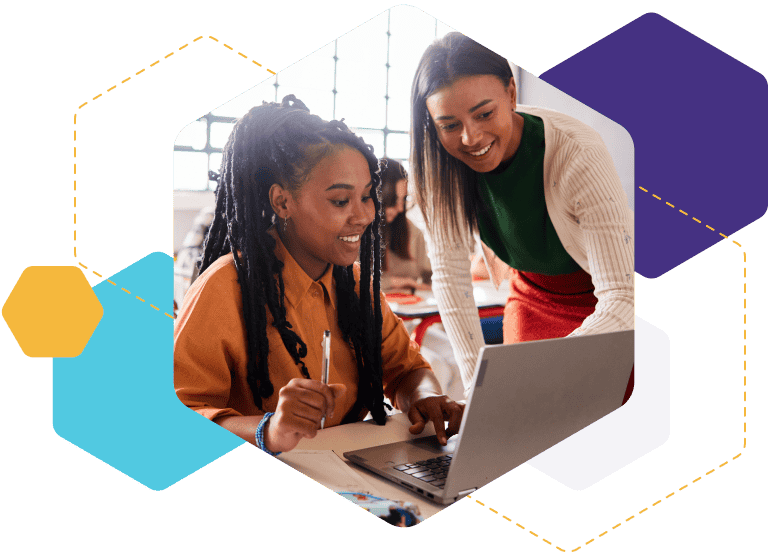 Girl using goalsetter classroom hearo image 2